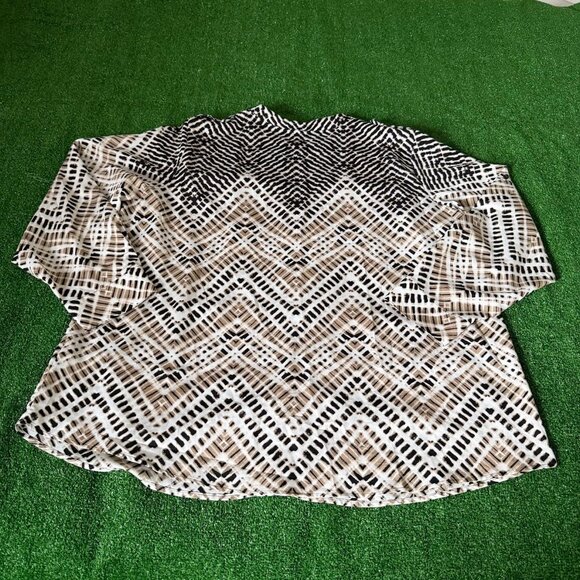 Calvin Klein Long Sleeve Button Front Mandarin Collar Tunic Shirt Plus Size 2X - Picture 9 of 12